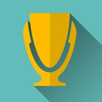 Modern Trophy Cup Icon, Vector Illustration Stock Illustration