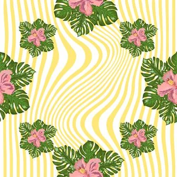Modern tropical flower pattern, great design for any purposes Illustration