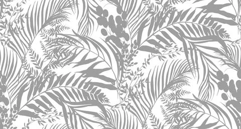 Modern tropical pattern with bushes in practical unisex shades Stock Illustration