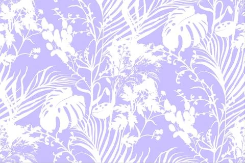 Modern tropical pattern with monstera bushes in practical unisex shades Stock Illustration