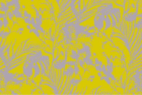 Modern tropical pattern with monstera bushes in practical unisex shades Illustrazione stock