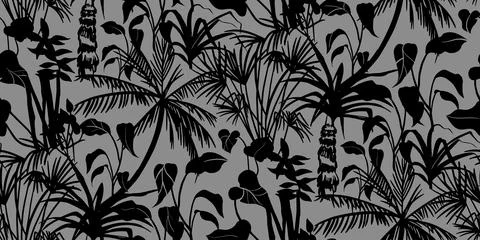 Modern tropical pattern with monstera bushes in practical unisex shades Stock Illustration