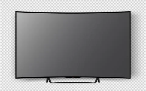 Modern TV with blank screen mockup Stock Illustration