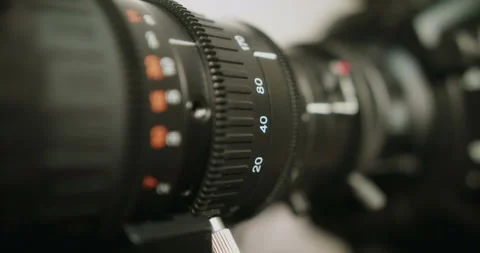 Modern TV camera details Stock Footage 88979877