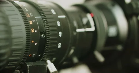 Modern TV camera details Stock Footage 88979973