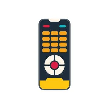 Modern tv remote control with buttons changing channels and volume Stock Illustration