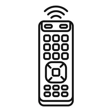 Modern tv remote control sending signal icon Stock Illustration