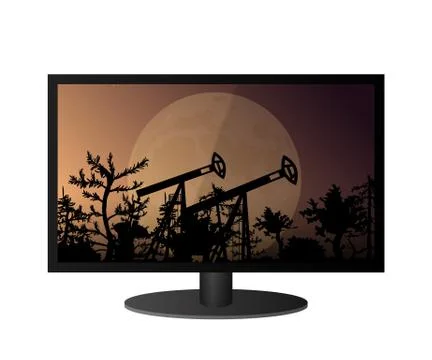 Modern TV screen. Stock Illustration