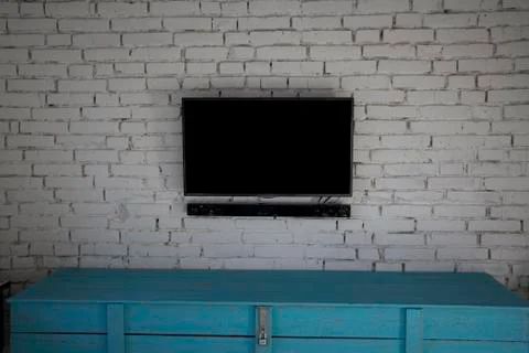 Modern tv wall Stock Photos