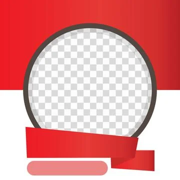Modern Twibbon Design Template with Transparent Background Stock Illustration