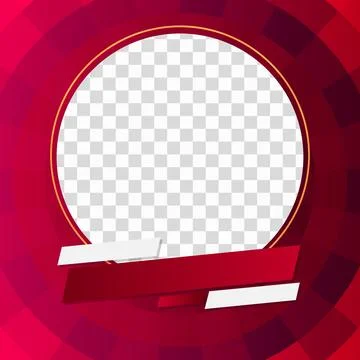Modern Twibbon Design Template with Transparent Background Stock Illustration