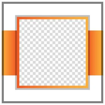 Modern Twibbon Design Template with Transparent Background Stock Illustration