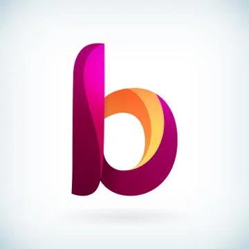 Modern twisted letter b イラスト素材