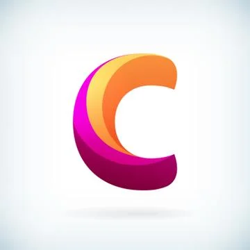 Modern twisted letter c Stock-Illustration