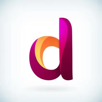 Modern twisted letter d Stock-Illustration