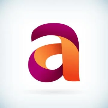 Modern twisted letter A Illustrazione stock