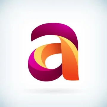 Modern twisted letter a イラスト素材