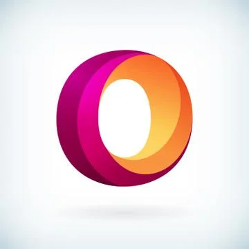 Modern twisted letter o イラスト素材