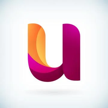 Modern twisted letter u Stock-Illustration