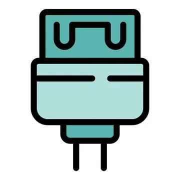 Modern type c usb connector transmitting digital data Stock Illustration