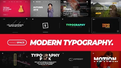 Modern Typography Stockmateriaal After Effects