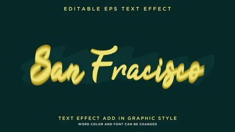 Modern typography text effect style vector full editable Illustrazione stock