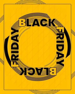 Modern Typography Wall Poster Yellow Motion Design Stockillustratie