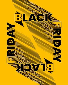 Modern Typography Wall Poster Yellow Background Optical Motion Design イラスト素材