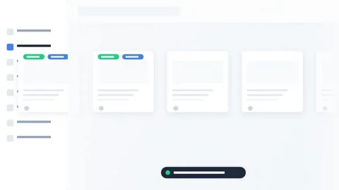 Modern UI Design Dashboard Interface with Sidebar Menu and Card Layout Stock Footage 347562564