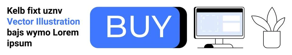 Modern UI Elements and Call-to-Action Button for Web and App Design Stock Illustration