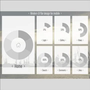 Modern UI flat design vector Stock Illustration
