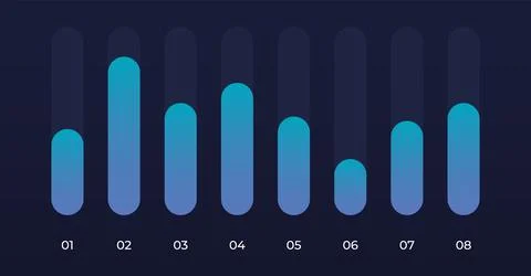 Modern UI infographic. Data visualization graph diagrams for presentation Stock Illustration
