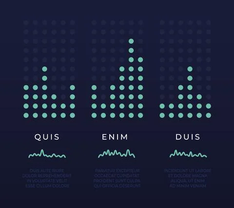Modern UI infographic. Data visualization graphs, diagrams for presentation Illustrazione stock