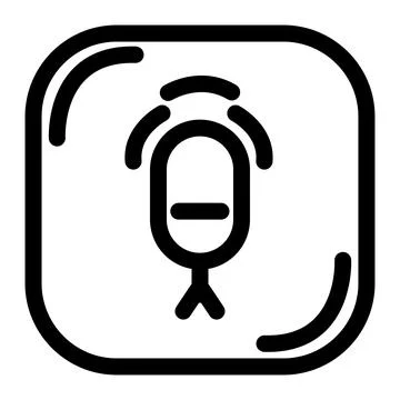 Modern UI UX - clean audio microphone icon イラスト素材