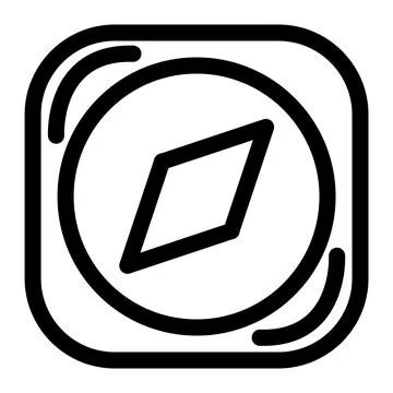 Modern UI UX - clean compass navigation icon イラスト素材