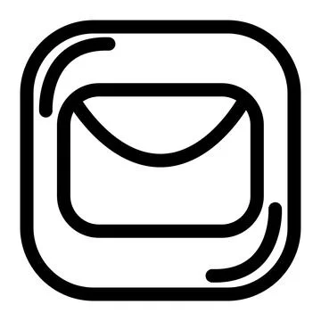 Modern UI UX - clean message and inbox icon 스톡 일러스트