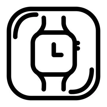 Modern UI UX - clean smart watch icon Illustration