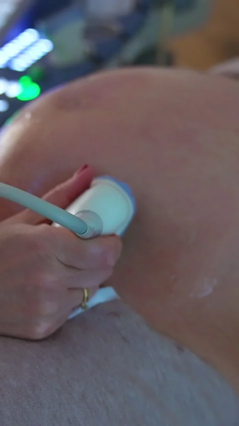 Modern ultrasound machine with multiple light buttons.  Stock Footage 280507730