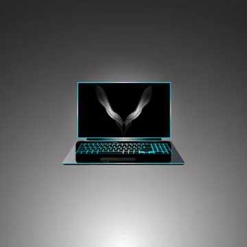 The modern ultro-thin laptop. Stock Illustration
