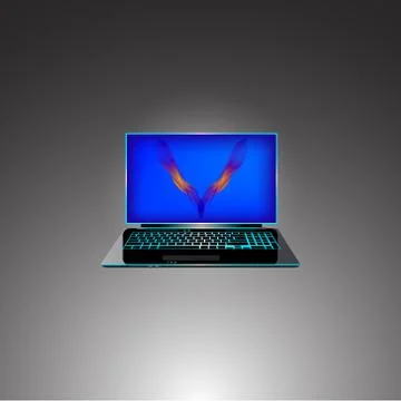 The modern ultro-thin laptop. Stock Illustration