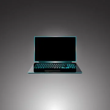 The modern ultro-thin laptop. Stock Illustration