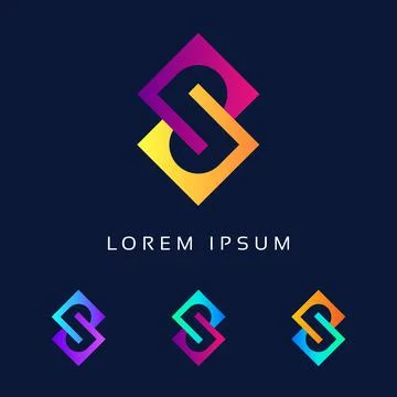Modern Unique and creative colorful logo of S letter. Stock Illustration