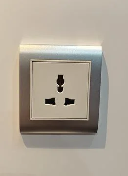 Modern universal electrical wall socket 库存照片