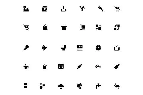 Modern Universal Web Icons Set Stock Illustration