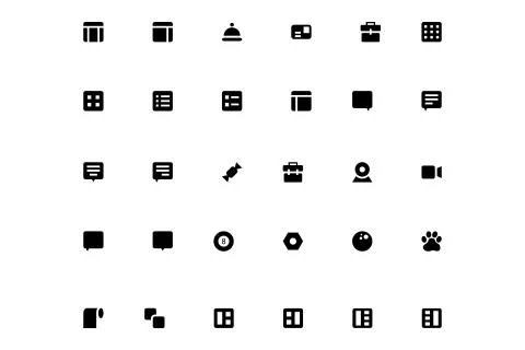 Modern Universal Website Icons Stock Illustration