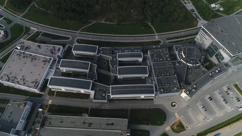 Modern university campus in summer Stock Footage 128279571