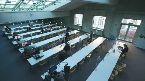Modern university study room 4K Video stock 47004861