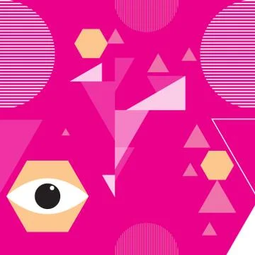 Modern Urban abstract vector seamless pattern with geometric elements, chaotic Stock Illustration