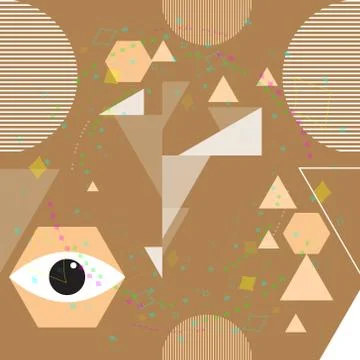 Modern Urban abstract vector seamless pattern with geometric elements, chaotic Stock Illustration