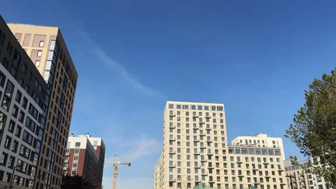 A Modern Urban Apartment Complex, Vibrant Cityscape Environment Stock Footage 288339549